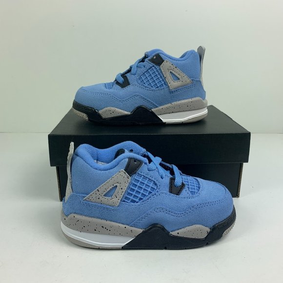 Jordan Other - Nike Air Jordan Retro IV 4 University Blue Black TD BQ7670-400 Toddler Kids